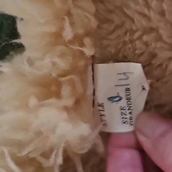 VTG Suede Leather Orange Fur Sherpa Belted Penny Lane jacket - Picture 11 of 13